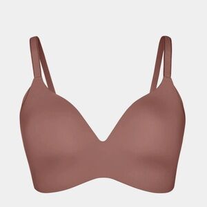 Knix Wingwoman Wireless bra, original sizing, in mocha (Sola), size 6+